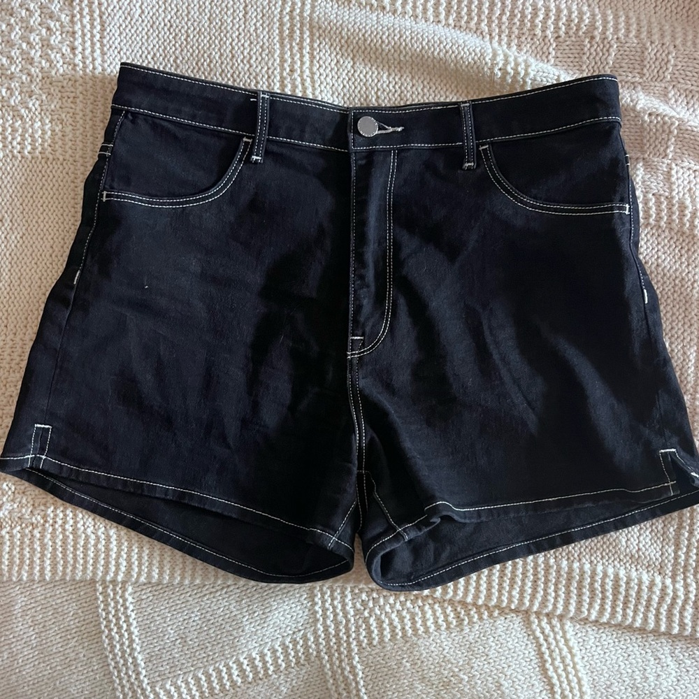 Black short denim
